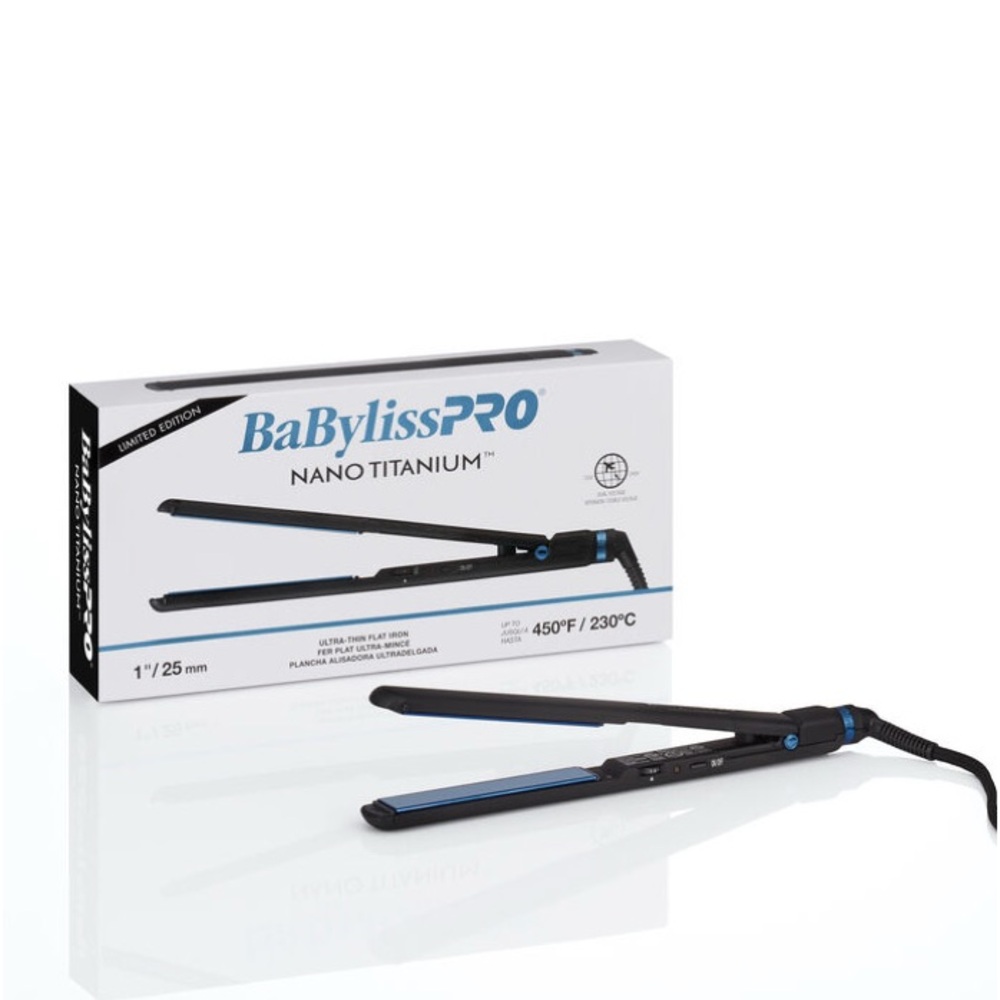 Babyliss Limited Edition Black and Blue Nano Titanium Flat Irons